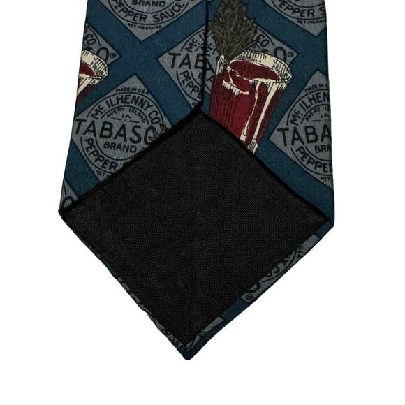 Tabasco Brand Logo Bloody Mary Drinks Vintage Novelty Necktie 100% Silk - Picture 5 of 6